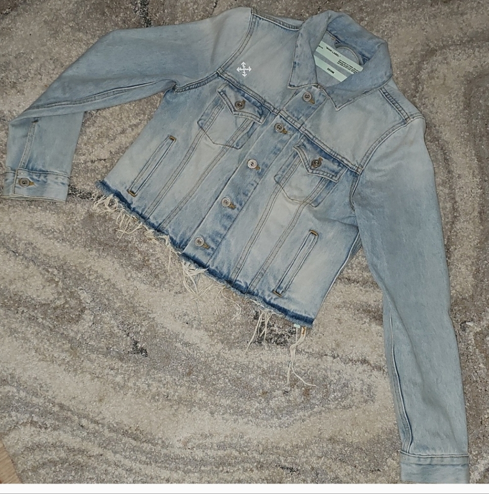 Light Blue Distressed Denim Jacket